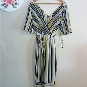 Striped V-Neck Jumper